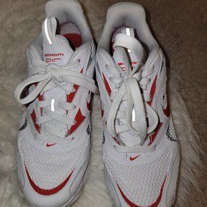 Nike Zoom Air Fire sneakers in white/university red